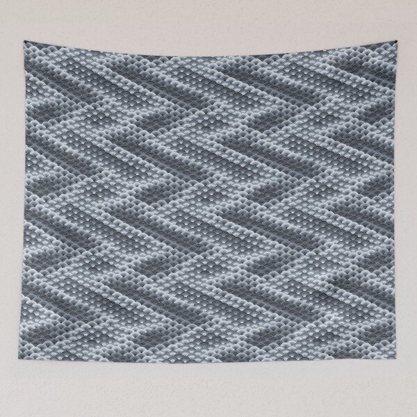 Item preview, Scales Seamless Pattern - Blue Grey Painted Scale In A Calm Palette designed and sold by cute-animals99.