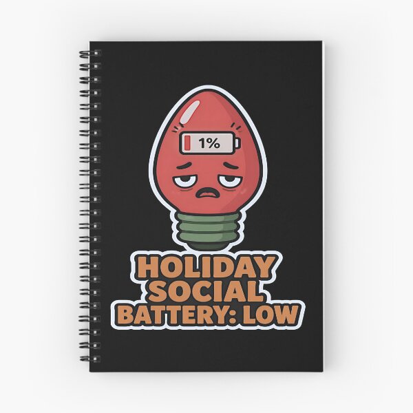 Item preview, Holiday Social Battery Low Funny Christmas Introvert designed and sold by PozivoPlus.