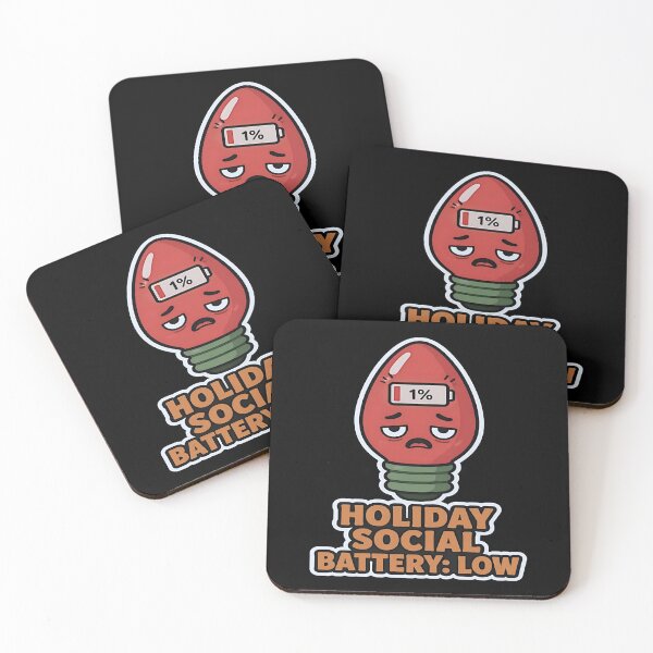 Item preview, Holiday Social Battery Low Funny Christmas Introvert designed and sold by PozivoPlus.