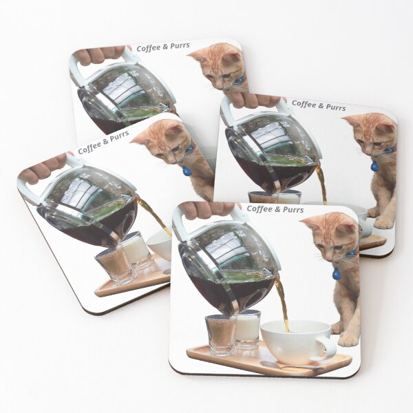 Item preview, Coffee and Purrs Cute Cat Lover Retro Graphic Art designed and sold by mohamedmawgoud.