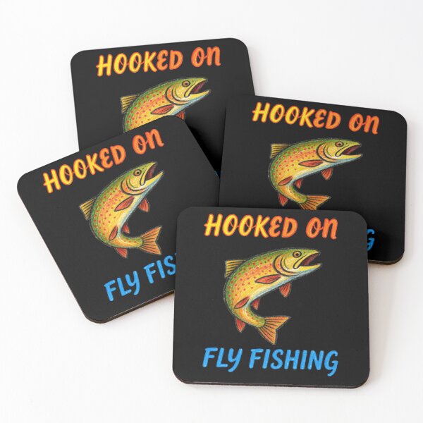 Item preview, Hooked on fly fishing  Trout Fishing Lover Gift designed and sold by Stefanrajzer.