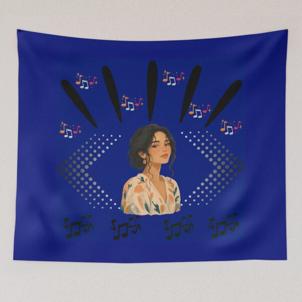 Item preview, female artist against a minimalist background designed and sold by Azurart2.