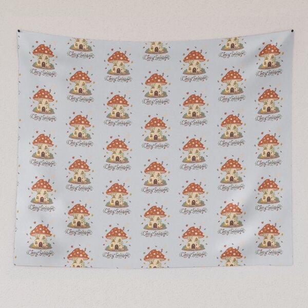 Item preview, Cozy Season Mushroom House Cottagecore Autumn Leaves Graphic designed and sold by PACS0011.