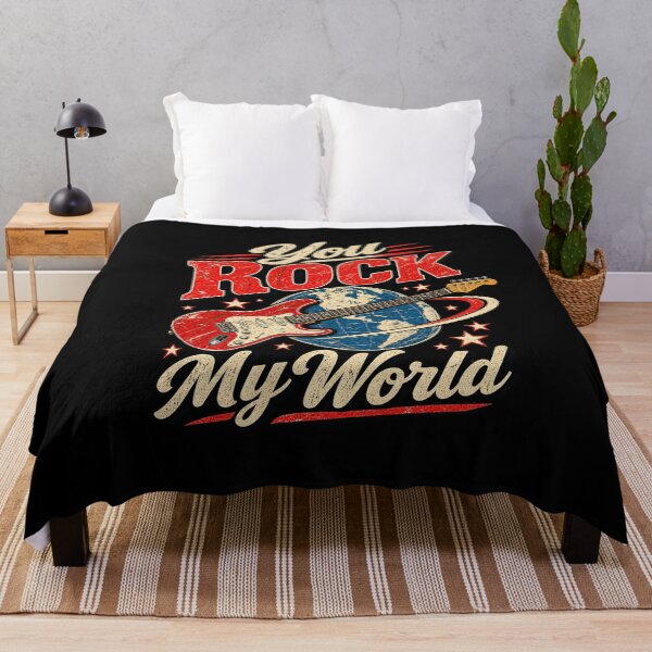 Item preview, You Rock My World – Vintage Retro Guitar and Music Lover designed and sold by PatternFablee.
