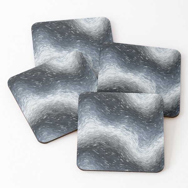 Item preview, Waves Design In Storm Grey, A Moody Painted Wave Pattern designed and sold by cute-animals99.