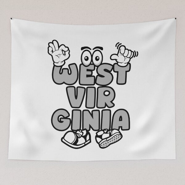 Item preview, WEST VIRGINIA Graffiti Retro Lettering designed and sold by NFTWords.