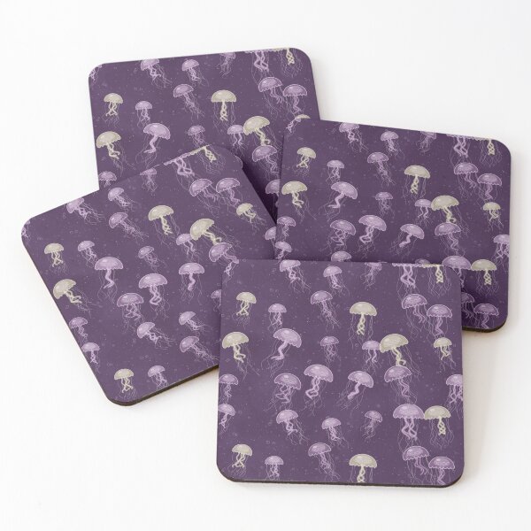 Item preview, Jellyfish Pattern In Mauve - Soft Medusa Design designed and sold by cute-animals99.