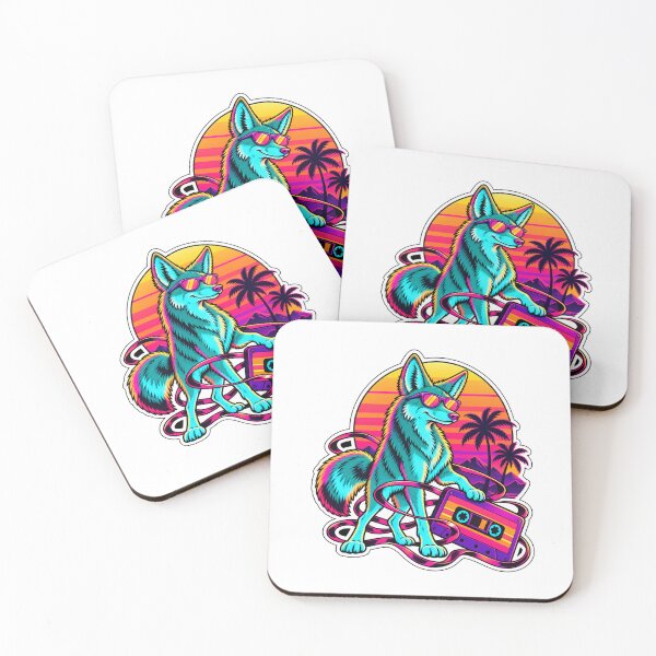 Item preview, Retrowave Coyote Cassette Retro  designed and sold by WeirdlyMild.