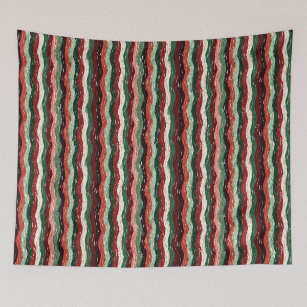 Item preview, Brush Stripes Pattern In Pine Green - Scandi Brush Stripe Design designed and sold by cute-animals99.