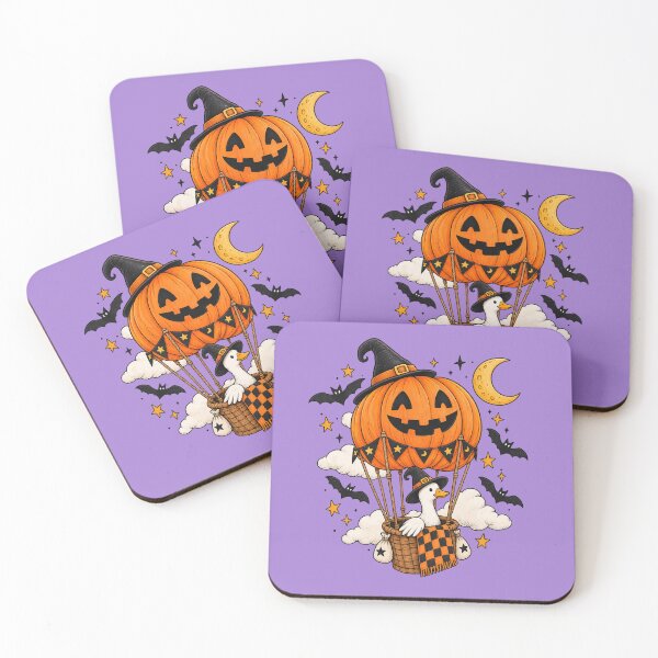 Item preview, Halloween Pumpkin Hot Air Balloon with Goose designed and sold by Deepness2023.