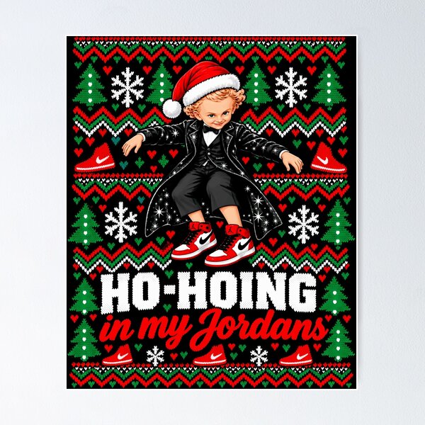 Item preview, Ho-Hoing in My Jordans Tiptoeing Tip Toe Wing Jawwdinz Rumpelstiltskin Ugly Christmas Sweater designed and sold by ciaro-media.