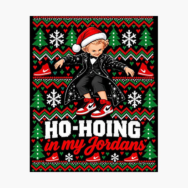 Item preview, Ho-Hoing in My Jordans Tiptoeing Tip Toe Wing Jawwdinz Rumpelstiltskin Ugly Christmas Sweater designed and sold by ciaro-media.