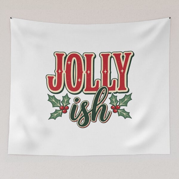 Item preview, Jolly-Ish Funny Christmas, Sarcastic Holiday Humor Gift, Relatable Christmas Graphic Design , Retro Christmas Design, festive christmas designed and sold by Merchall  store.
