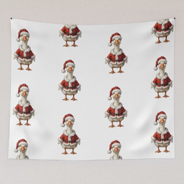 Item preview, Funny Christmas Goose Wearing a Santa Hat  designed and sold by SOUFIANE1991.