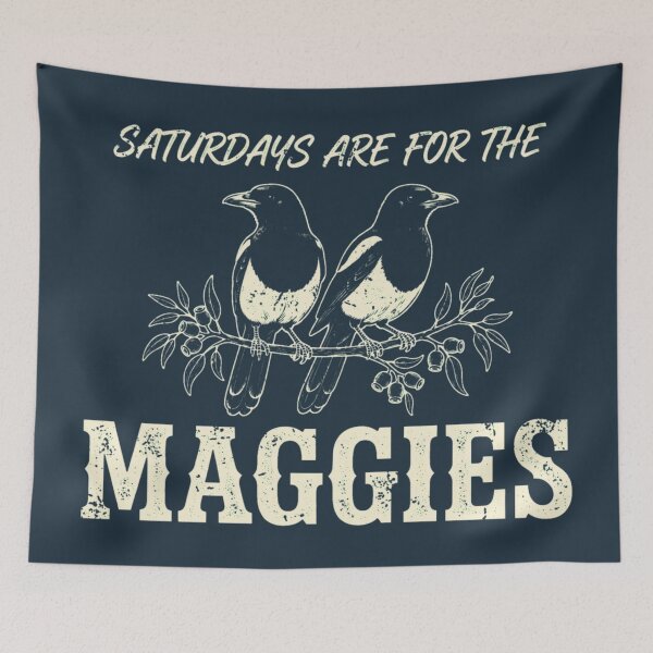 Item preview, Vintage Saturdays Maggies Aussie Magpie Footy Tee designed and sold by Yellowriversss.