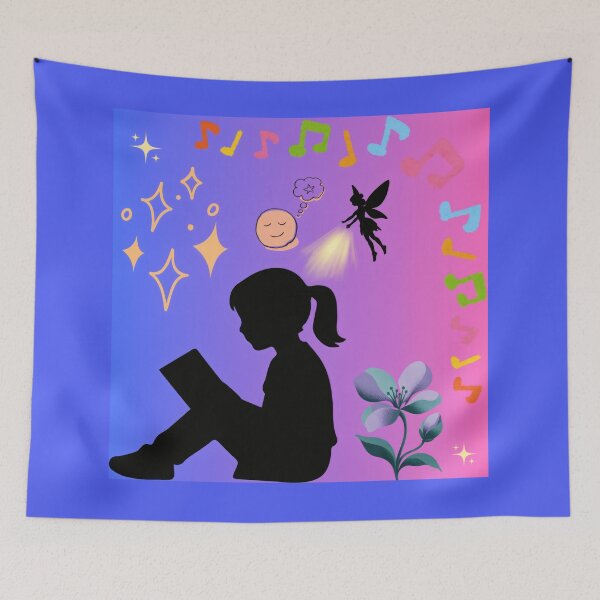 Item preview, Magical Reading Girl Fairy Tale Dreamy Pastel Fantasy designed and sold by Azurart2.