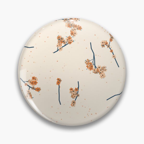 Item preview, Cherry Blossom Pattern In Kingfisher Blue - Bold Blossom Branch Design designed and sold by cute-animals99.