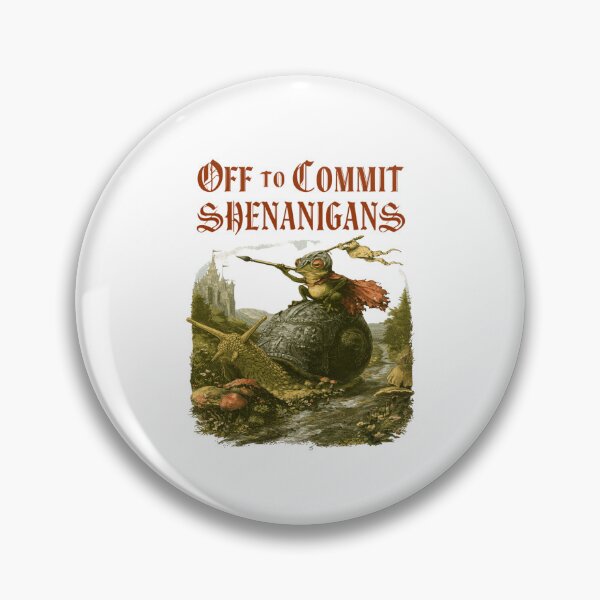 Item preview, Off to Commit Shenanigans Frog - Medieval Knight Meme designed and sold by DyzioSupply.