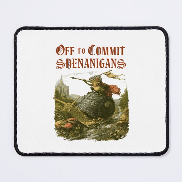 Item preview, Off to Commit Shenanigans Frog - Medieval Knight Meme designed and sold by DyzioSupply.