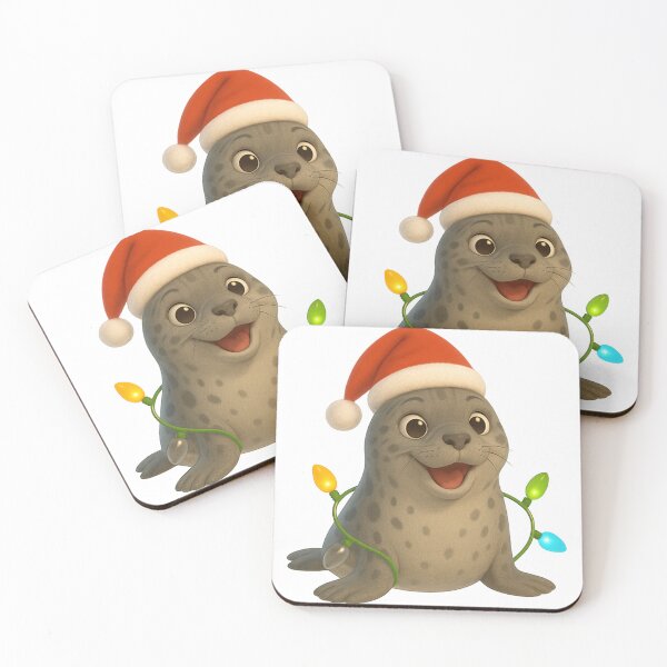 Item preview, Cheerful Leopard Seal Christmas designed and sold by Sillytoe.