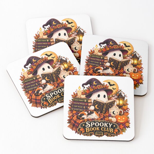 Item preview, Spooky Book Club Ghost Reading Halloween Sticker designed and sold by PaginaBrew.