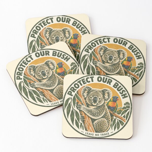 Item preview, Protect Our Bush Koala Lorikeet Vintage Badge Tee designed and sold by Yellowriversss.