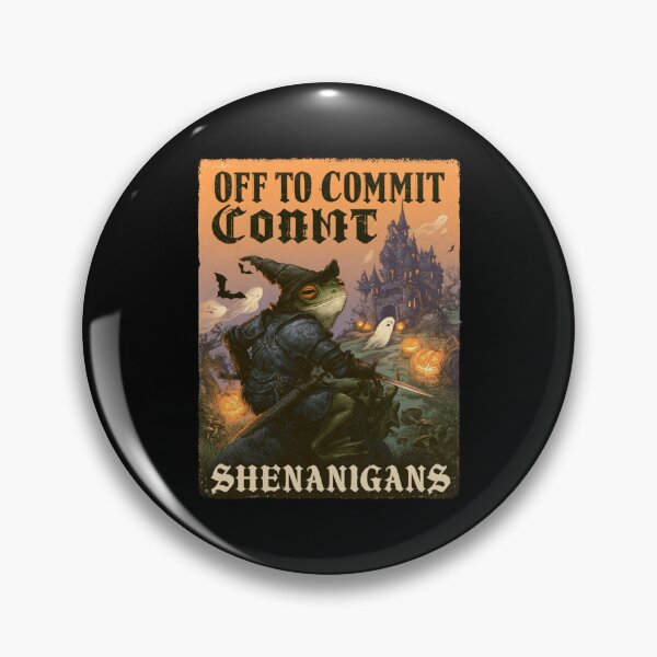 Item preview, Off to Commit Shenanigans Frog - Medieval Knight Meme designed and sold by DyzioSupply.