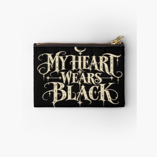 Item preview, My Heart Wears Black – Gothic Typography designed and sold by TheInkRaven.