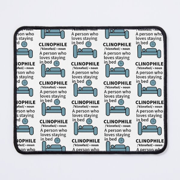 Item preview, Clinophile Definition Funny Bed Lover Dictionary Design designed and sold by Shape Snip Studio.