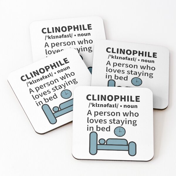 Item preview, Clinophile Definition Funny Bed Lover Dictionary Design designed and sold by Shape Snip Studio.