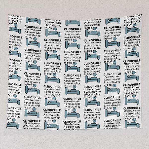 Item preview, Clinophile Definition Funny Bed Lover Dictionary Design designed and sold by Shape Snip Studio.