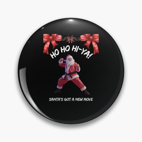 Item preview, Funny Karate Santa - Ho Ho Hi-Ya! - Santa's Got a New Move designed and sold by PowerKanjiFit.