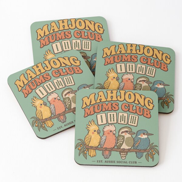 Item preview, Vintage Mahjong Mums Club Aussie Birds Social Tee designed and sold by Yellowriversss.