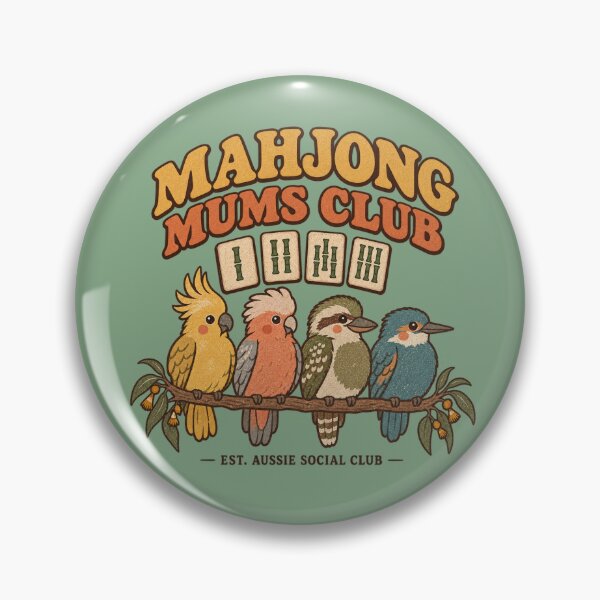 Item preview, Vintage Mahjong Mums Club Aussie Birds Social Tee designed and sold by Yellowriversss.