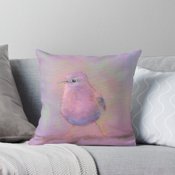 Item preview, Pastel-colored bird on a branch, acrylic painting designed and sold by KarenKaspar.