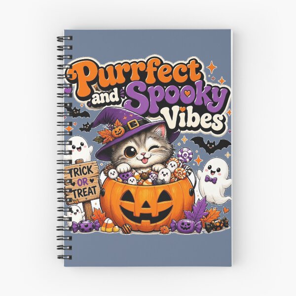 Item preview, Purrfect and Spooky Vibes Halloween Cute Cat designed and sold by DesignArtique.