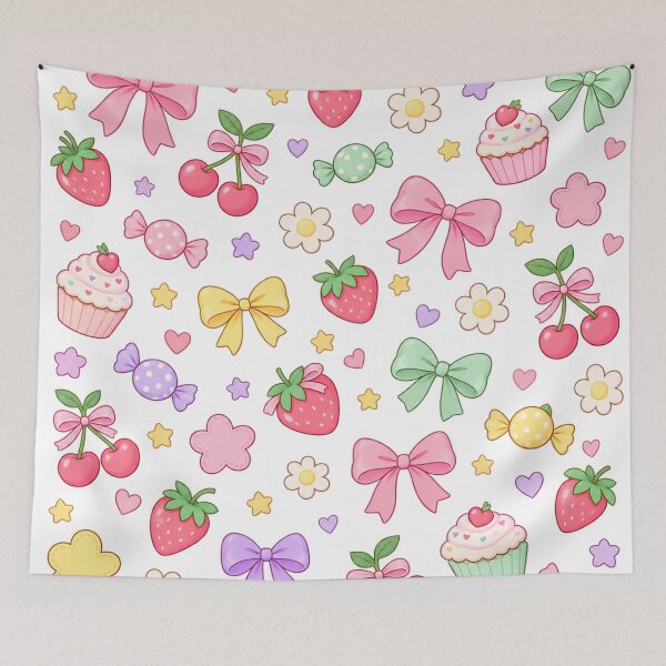 Item preview, Pastel Bows, Berries & Sweet Treats Pattern designed and sold by han61578.