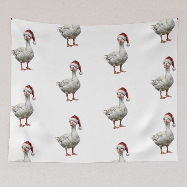 Item preview, Funny Christmas Goose Wearing a Santa Hat  designed and sold by SOUFIANE1991.
