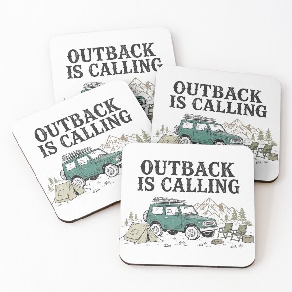 Item preview, Outback Is Calling Vintage Aussie 4WD Camping Tee designed and sold by Yellowriversss.