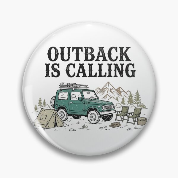 Item preview, Outback Is Calling Vintage Aussie 4WD Camping Tee designed and sold by Yellowriversss.