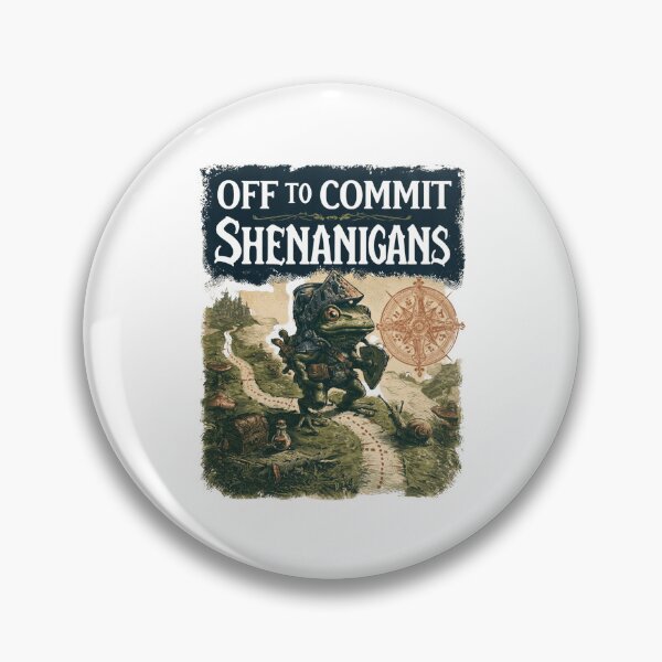 Item preview, Off to Commit Shenanigans Frog - Medieval Knight Meme designed and sold by DyzioSupply.