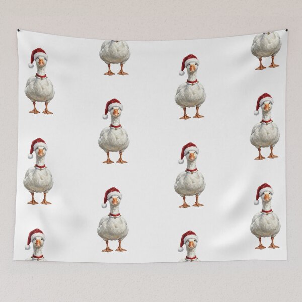 Item preview, Funny Christmas Goose Wearing a Santa Hat  designed and sold by SOUFIANE1991.