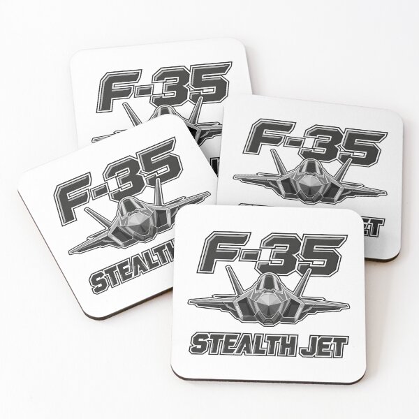 Item preview, Black Stealth Fighter Head On View Angular Jet Bold Graphic Lettering designed and sold by IRON WINGS /USAF.