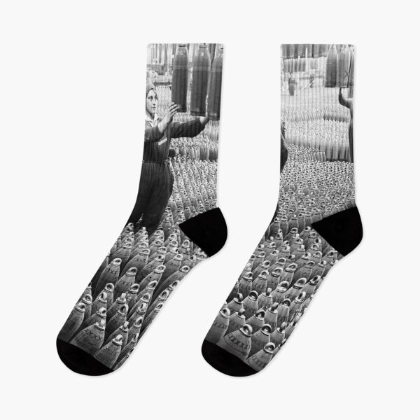 Item preview, The Canary Girls, Women workers with munition bomb shells in Chilwell, England filling factory 1917  designed and sold by Astrid Arkhangelsky.
