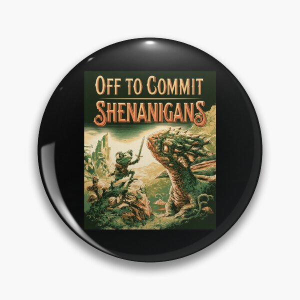Item preview, Off to Commit Shenanigans Frog - Medieval Knight Meme designed and sold by DyzioSupply.