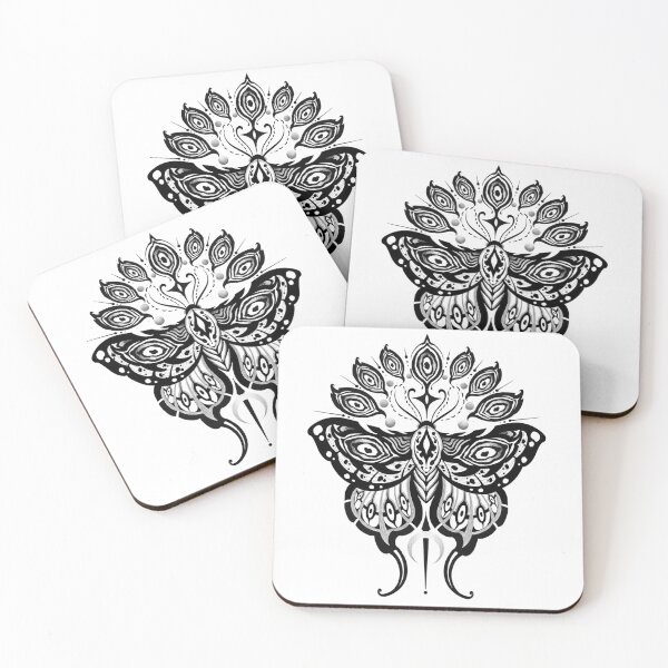 Item preview, Moth dark art nouveau designed and sold by 7Delamancha.