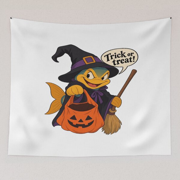 Item preview, Scary Witch Fish Trick or Treating designed and sold by saadzoro07.