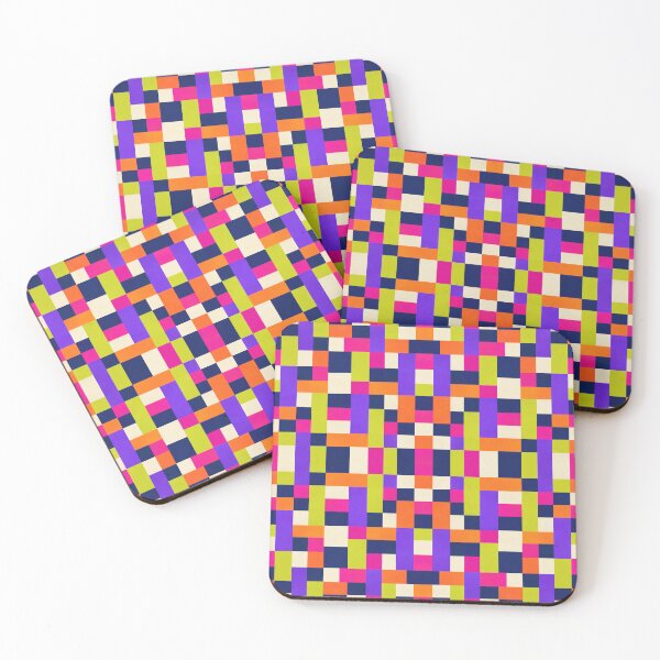 Item preview, Electric Checks – Vibrant Purple, Pink & Lime Geometric Pattern designed and sold by Paper-Pickle.