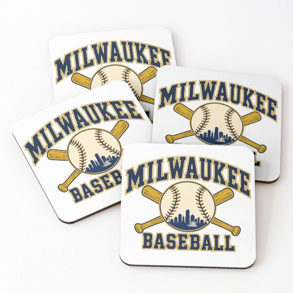 Item preview, Milwaukee Baseball – Vintage Navy & Gold Skyline designed and sold by shopastrings.
