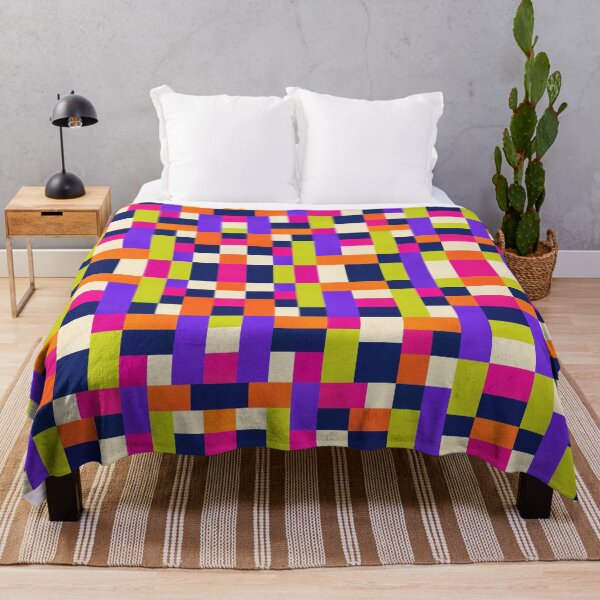 Item preview, Electric Checks – Vibrant Purple, Pink & Lime Geometric Pattern designed and sold by Paper-Pickle.